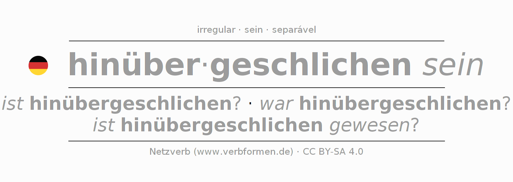 Conjugação do verbo hinüberschleichen (ist)