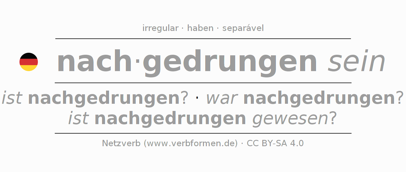 Conjugação do verbo nachdringen