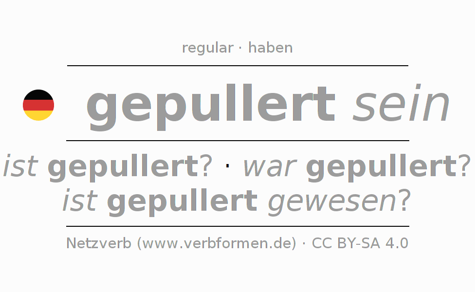 Conjugação do verbo pullern