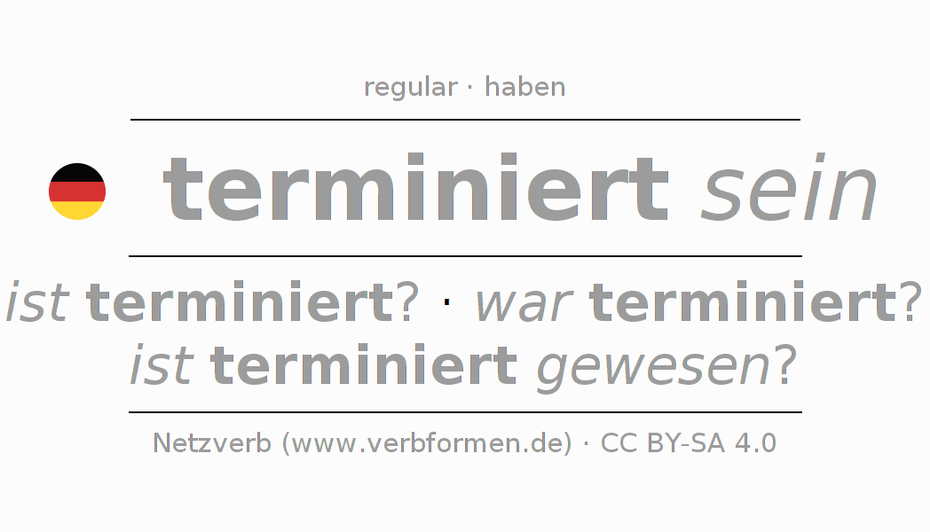 Conjugação do verbo terminieren