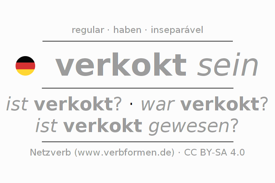 Conjugação do verbo verkoken