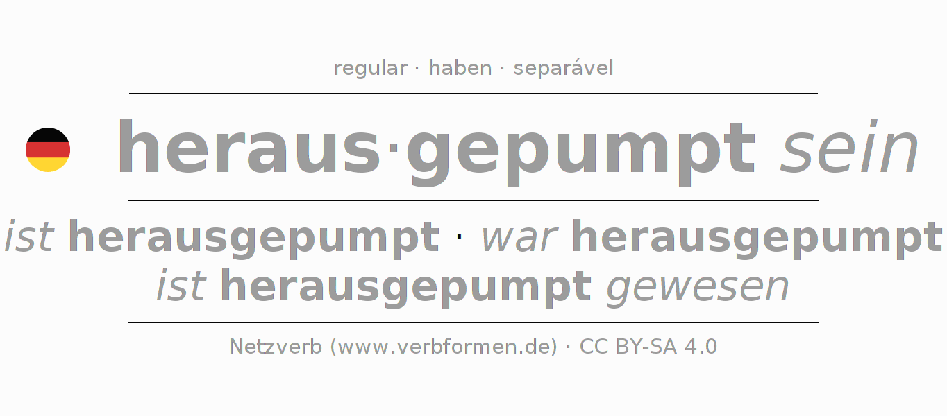 Conjugação do verbo herauspumpen