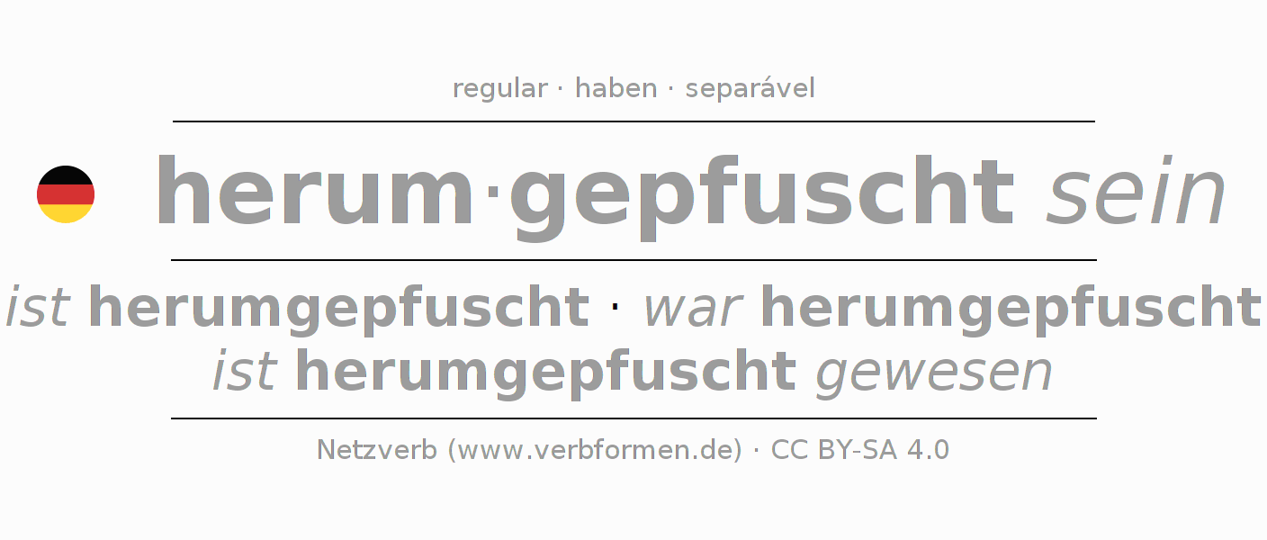 Conjugação do verbo herumpfuschen