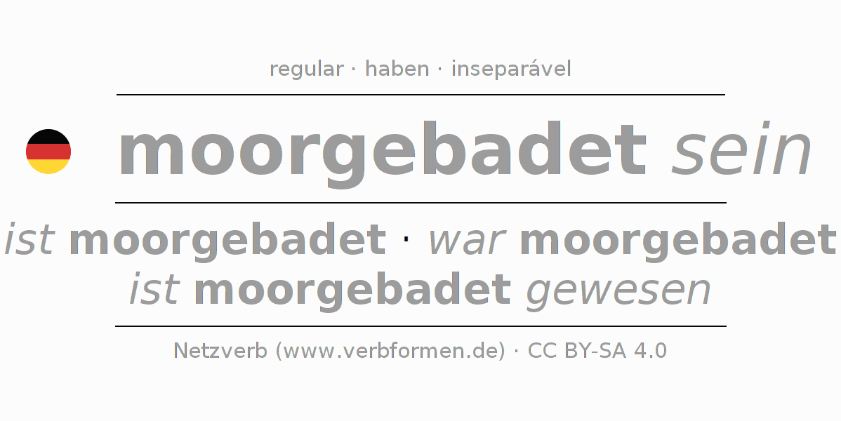 Conjugação do verbo moorbaden (hat)