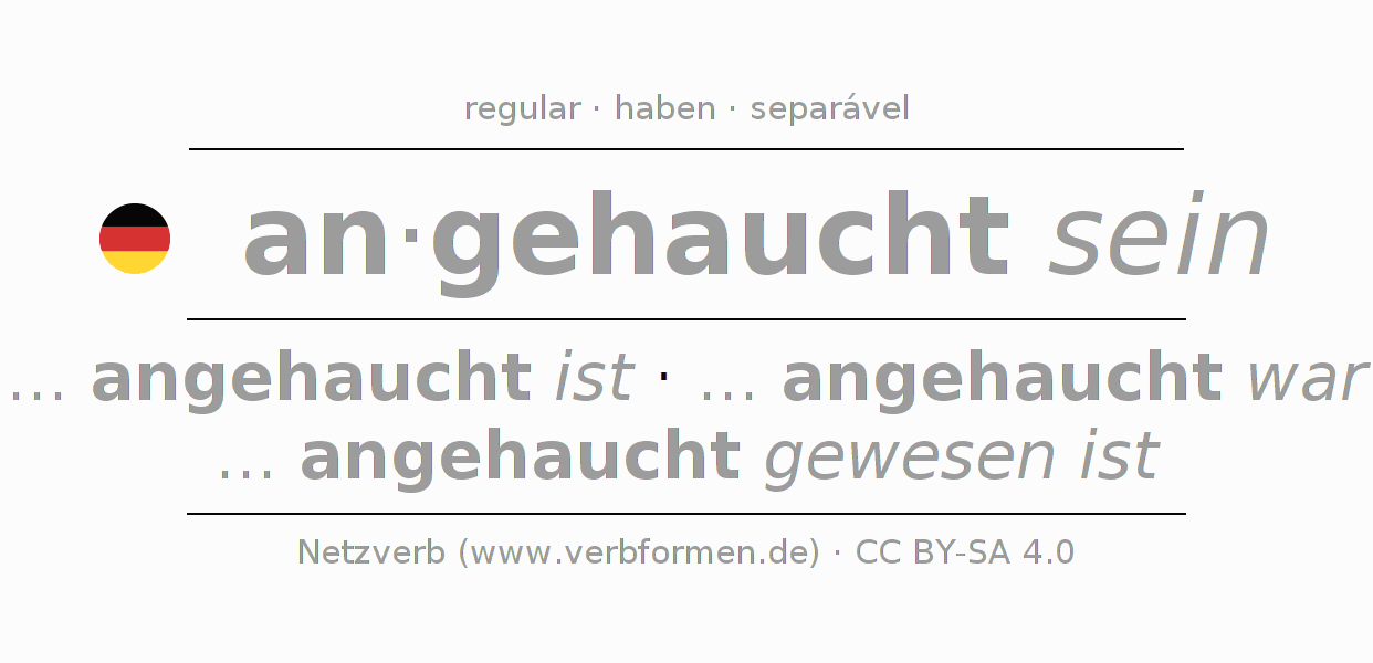 Conjugação do verbo anhauchen