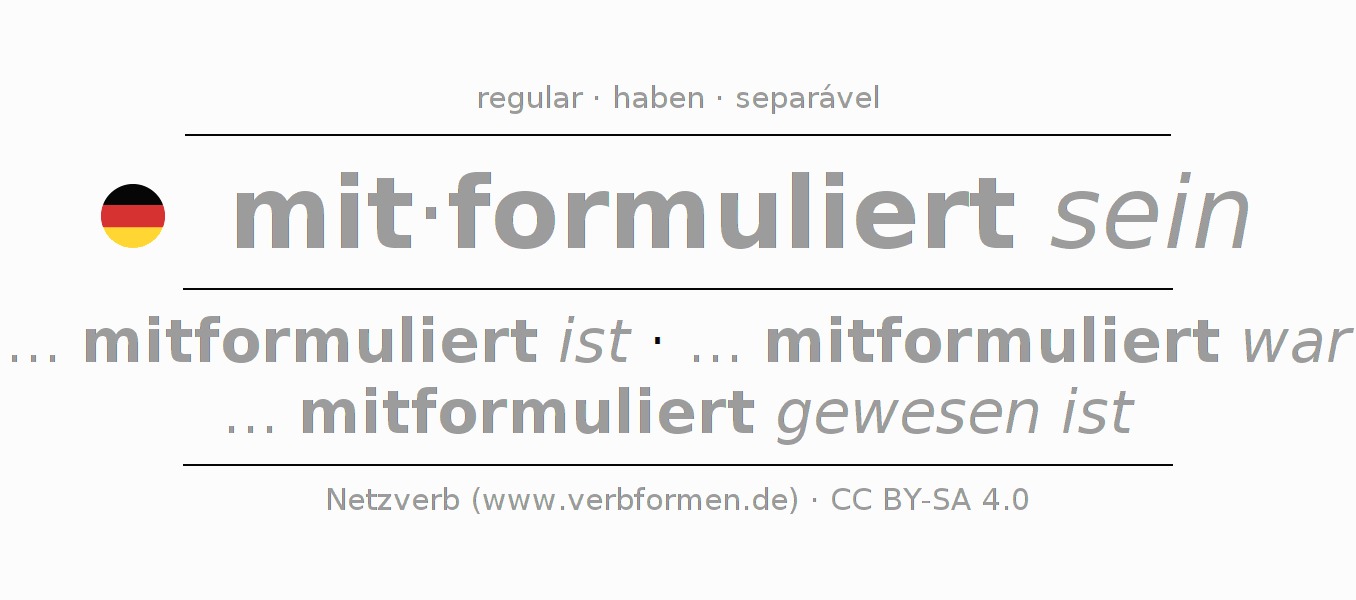 Conjugação do verbo mitformulieren