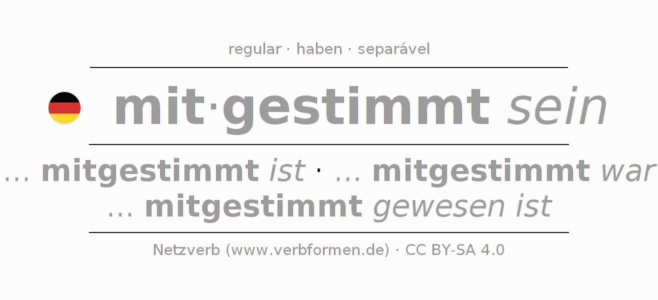 Conjugação do verbo mitstimmen