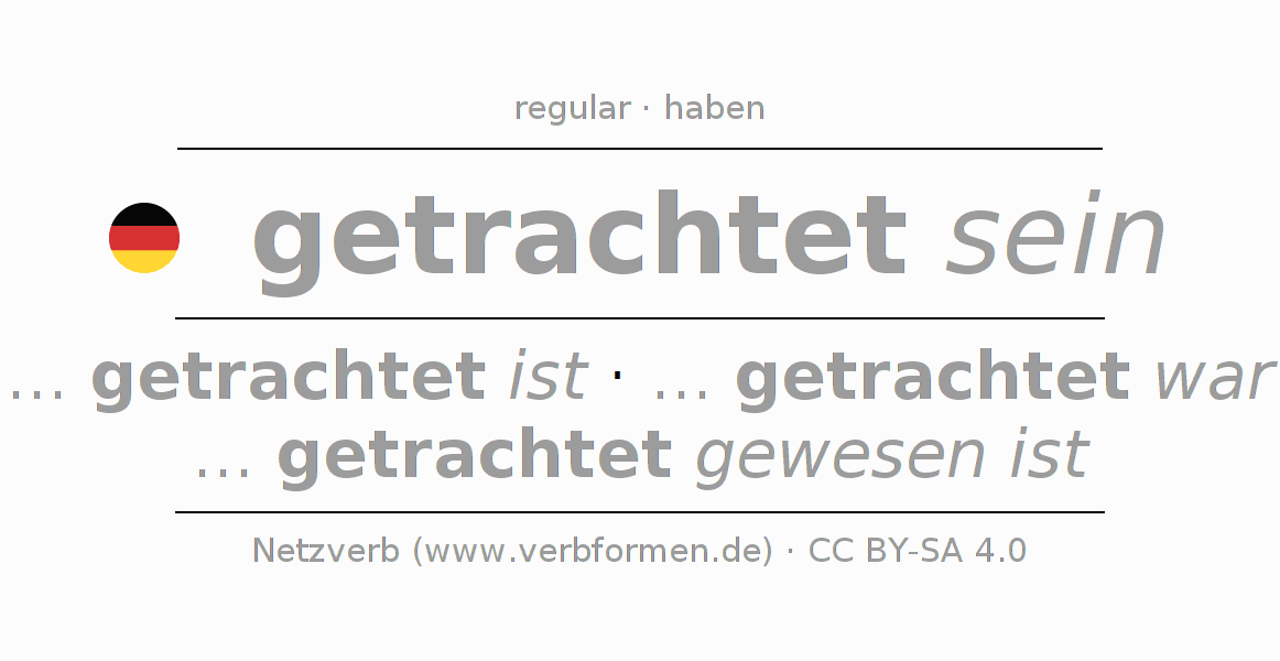 Conjugação do verbo trachten