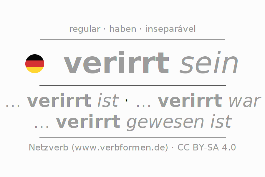 Conjugação do verbo verirren