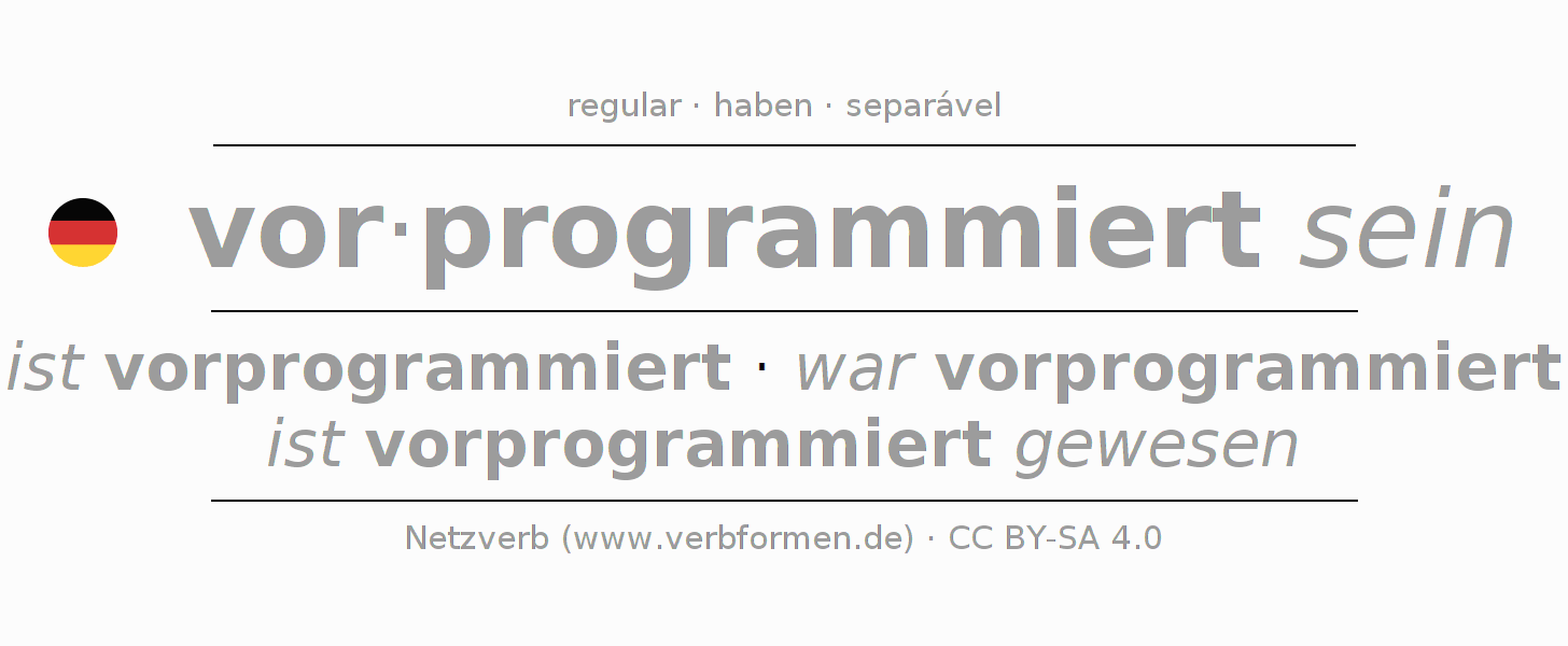Conjugação do verbo vorprogrammieren