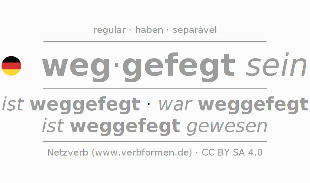 Conjugação do verbo wegfegen (hat)
