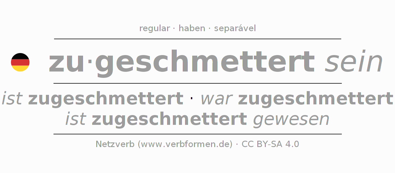 Conjugação do verbo zuschmettern