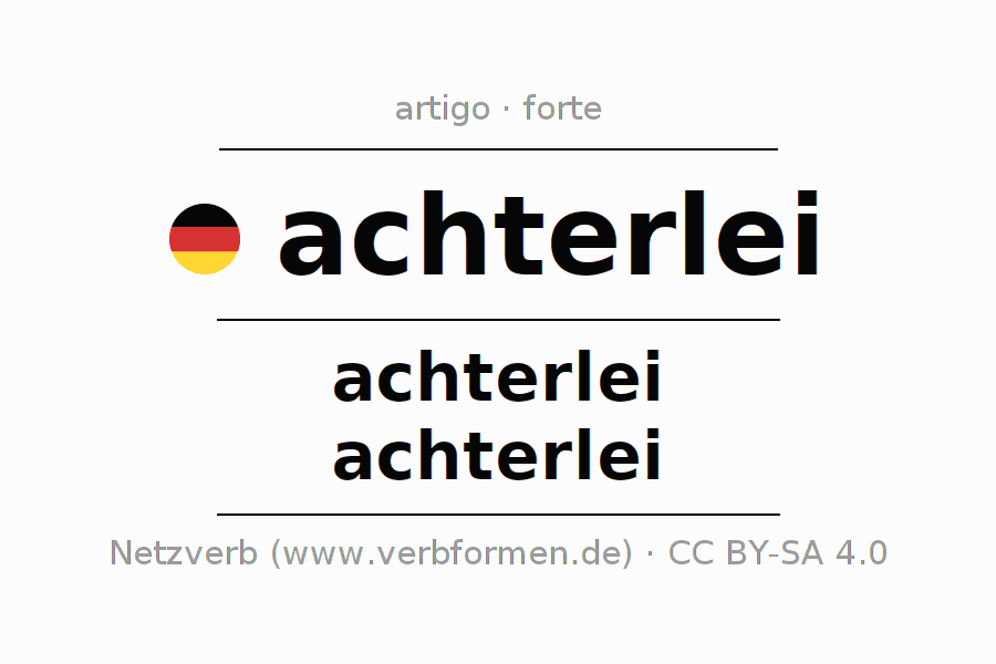 Declinação e plural do artigo achterlei