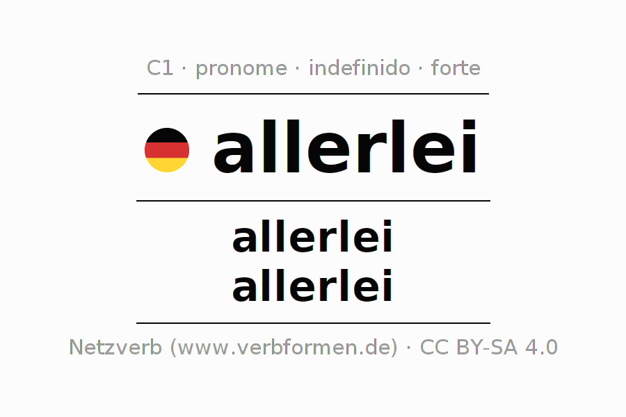 Declinação e plural do pronome allerlei