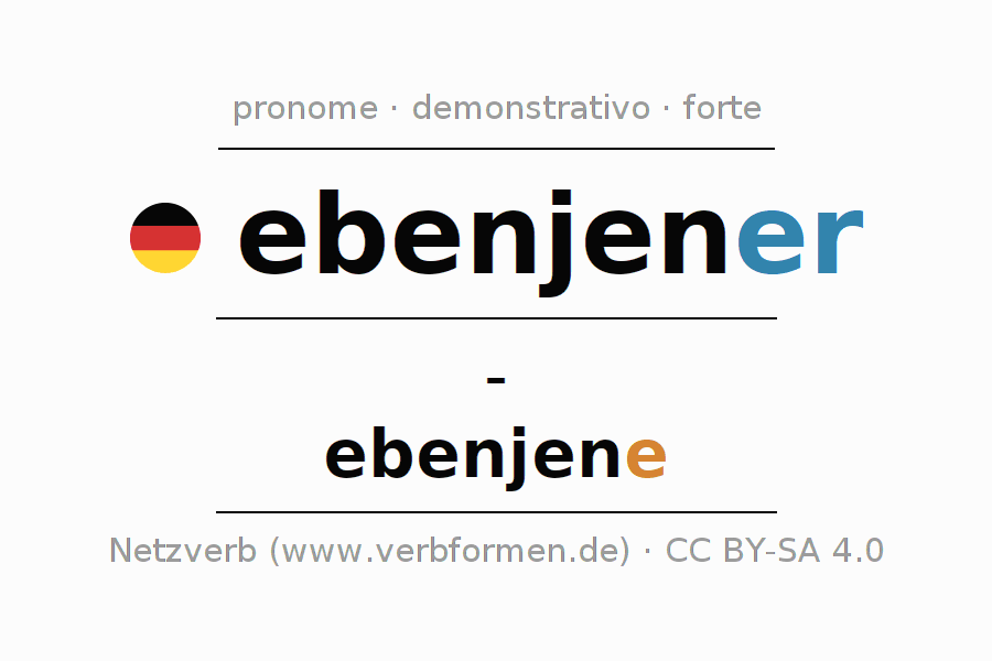 Declinação e plural do pronome ebenjener